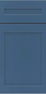 Blue cabinet door with a rectangular shape