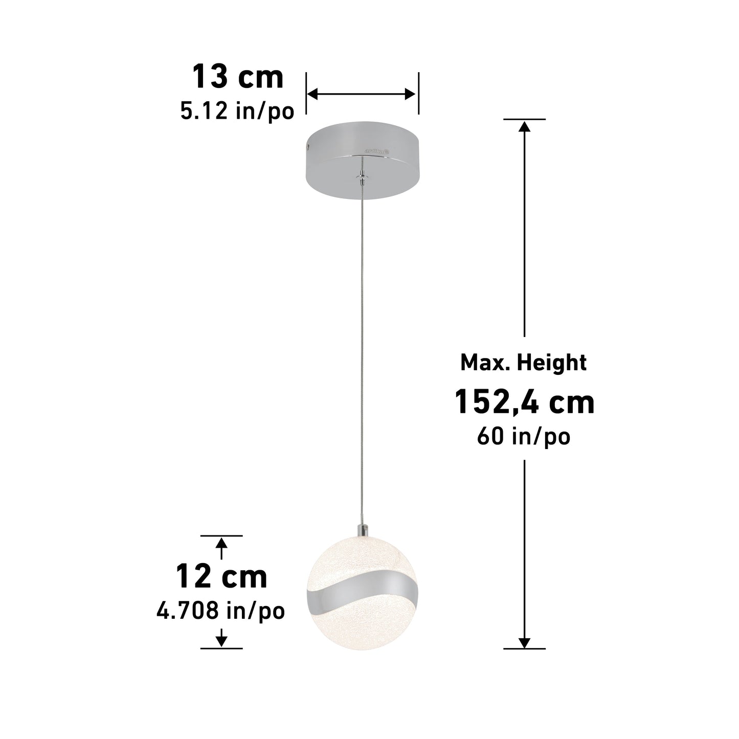 Wavey LED pendant light