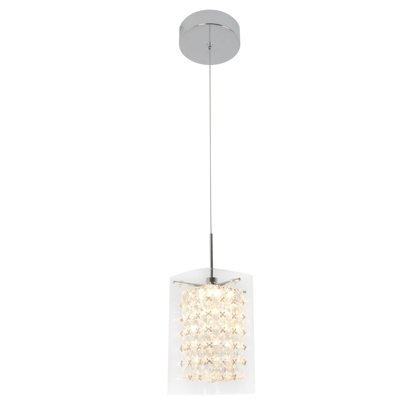Crystal Cube 1-light LED pendant light