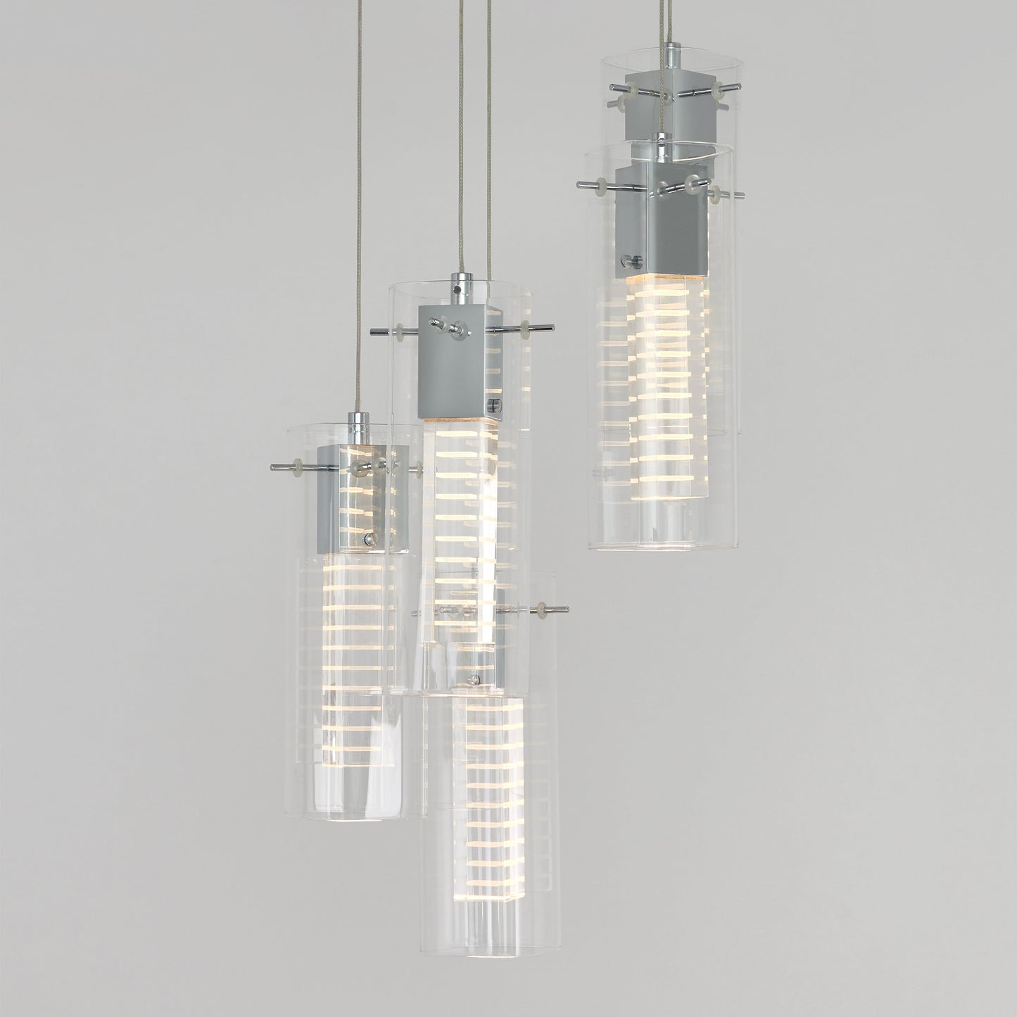 Hologram 5-light LED pendant