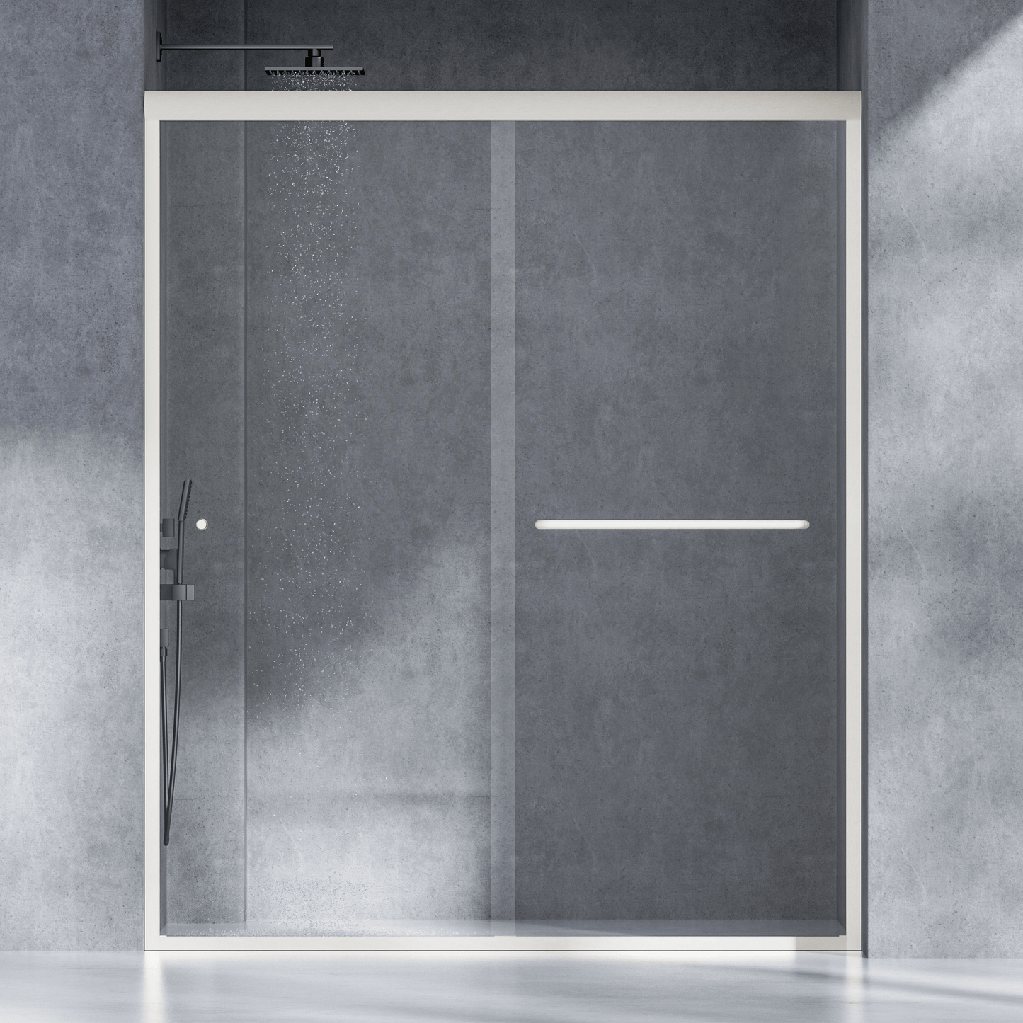 Semi-frameless Bypass Sliding Shower Doors