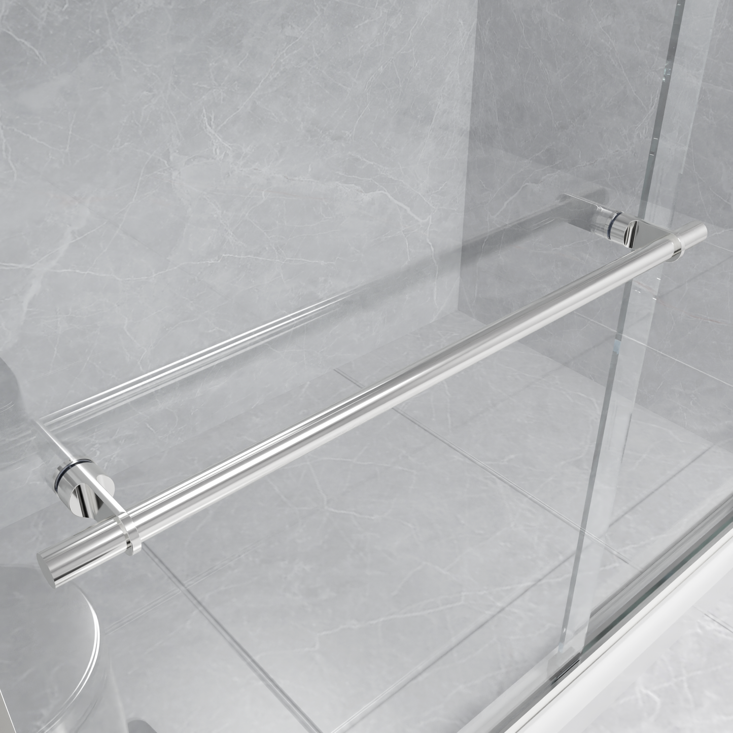 Semi-frameless Bypass Sliding Shower Doors