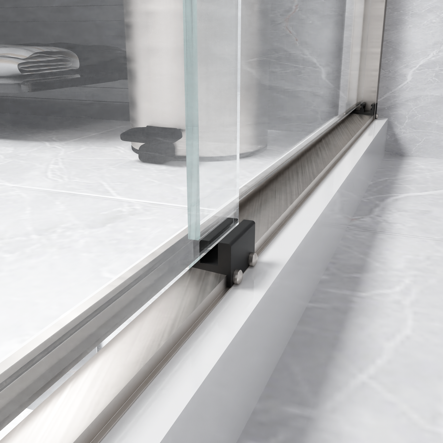 Semi-frameless Bypass Sliding Shower Doors