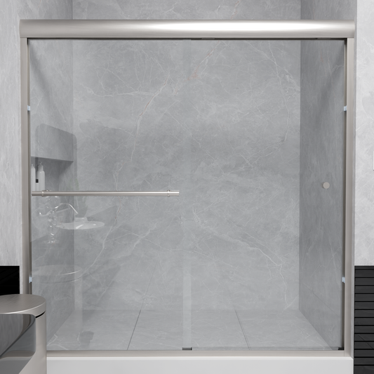 Semi-frameless Bypass Sliding Shower Doors