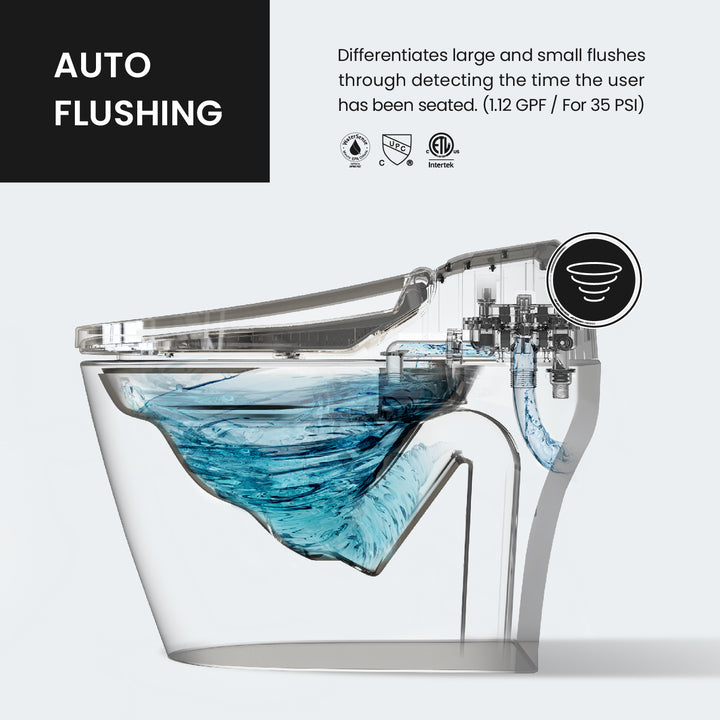 Smart Bidet Toilet with Auto Flushing TCB-8100B - White