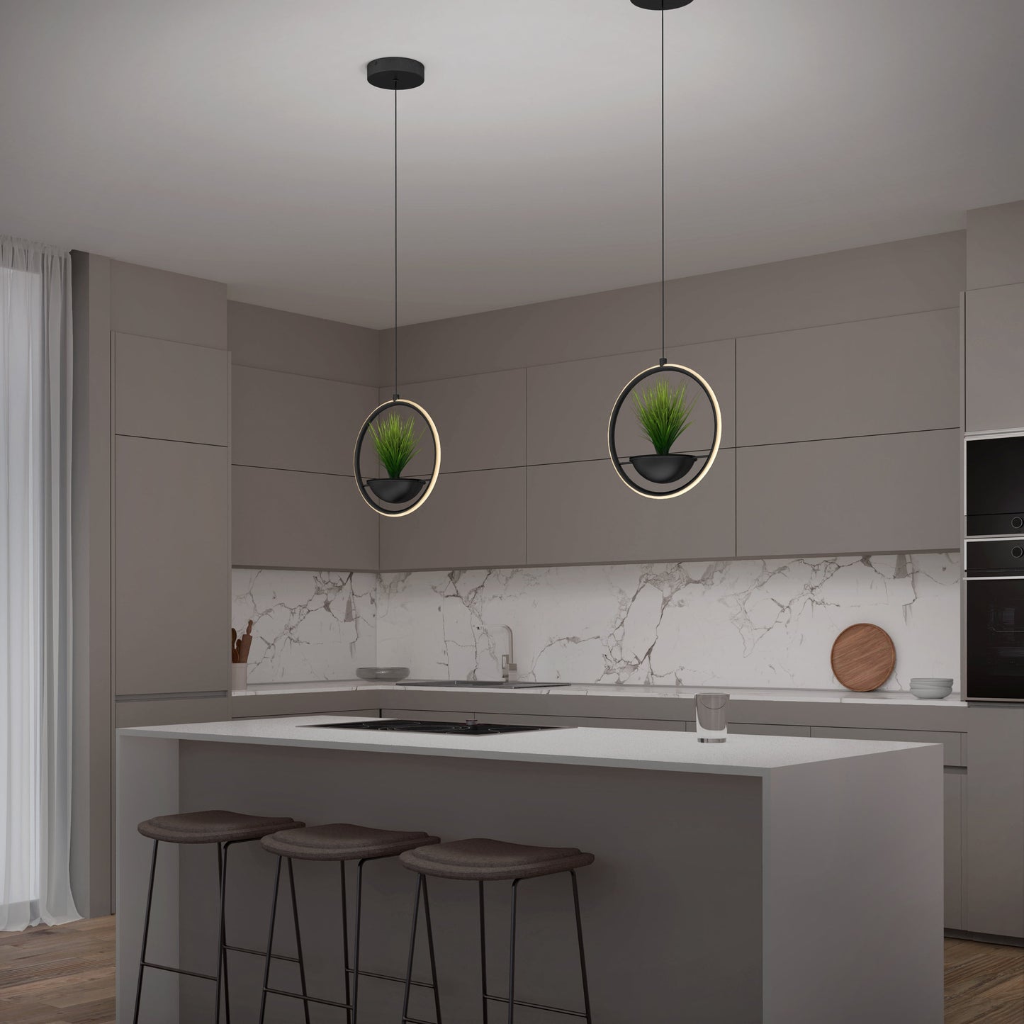 Colin LED modern planter pendant light 5 CCT