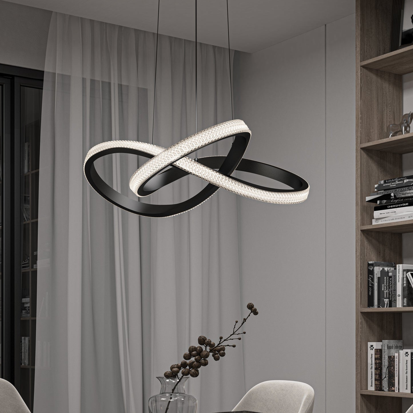 Morgan LED contemporary pendant light 5 CCT