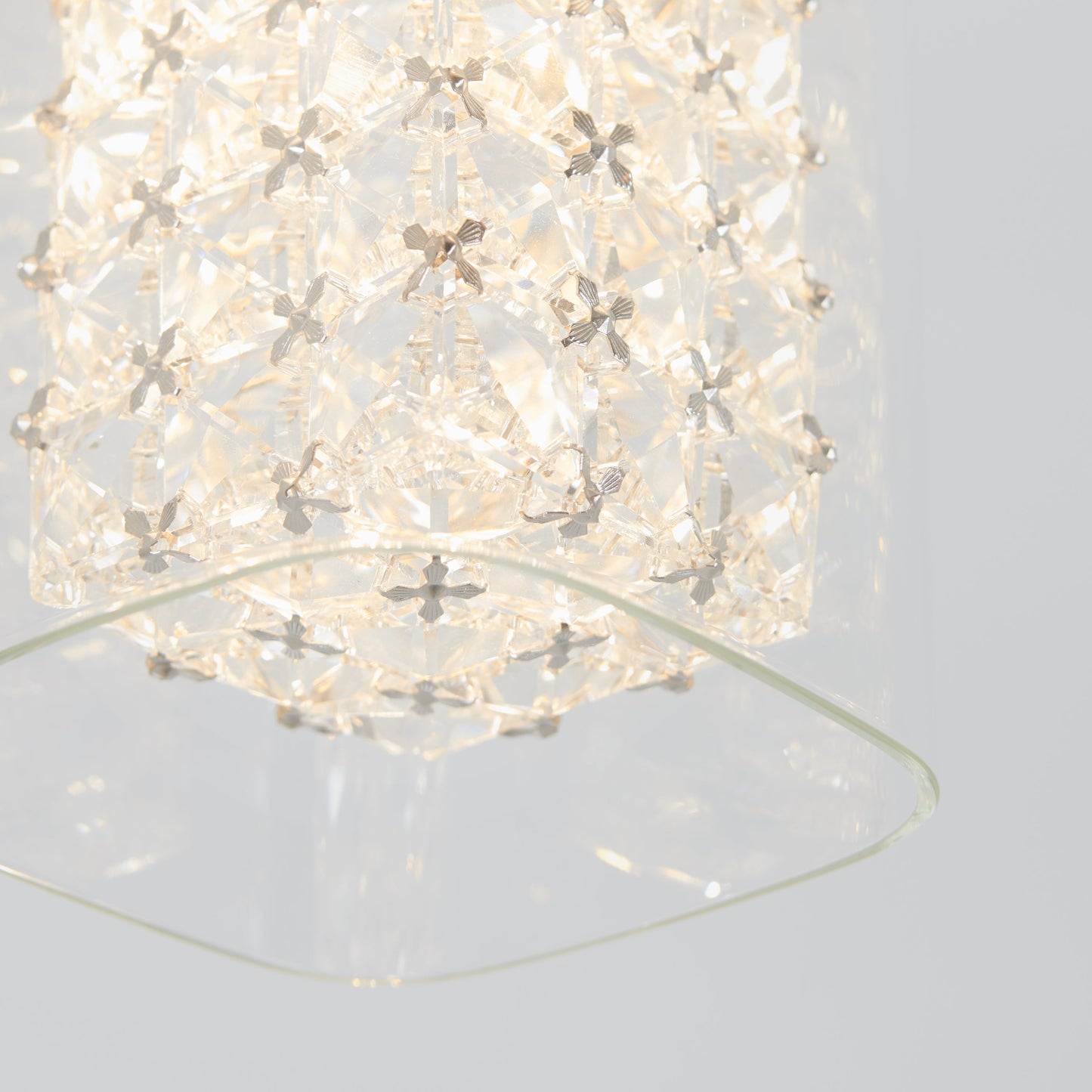 Crystal Cube 1-light LED pendant light