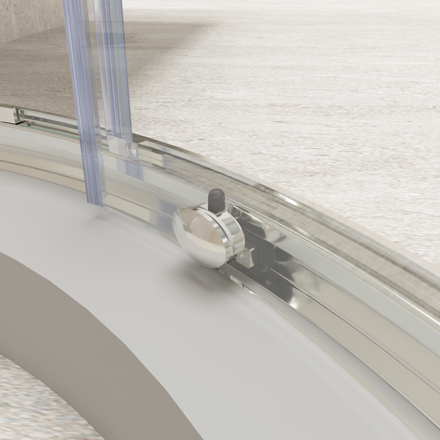 Semi-frameless Round Corner Sliding Shower Enclosures