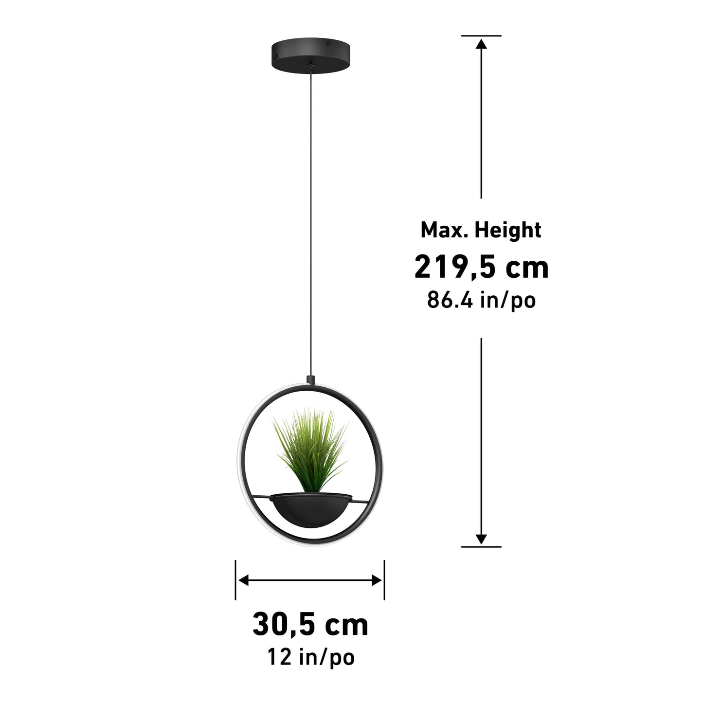 Colin LED modern planter pendant light 5 CCT