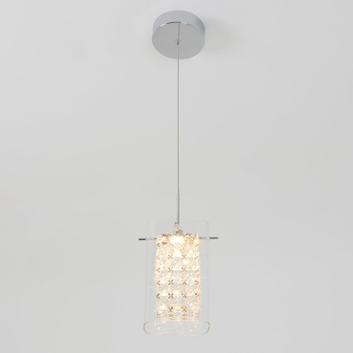 Crystal Cube 1-light LED pendant light