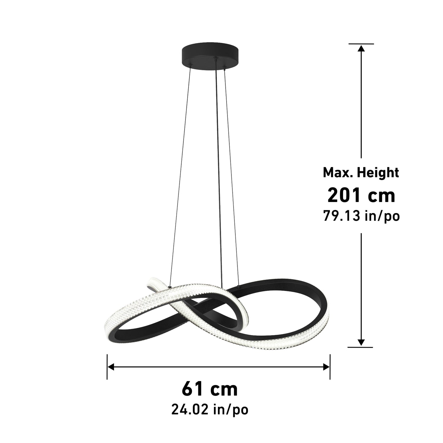 Morgan LED contemporary pendant light 5 CCT