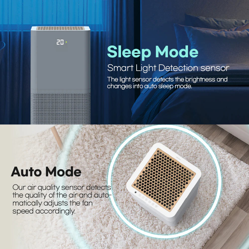 Air Purifier With Cypress Wood (White)