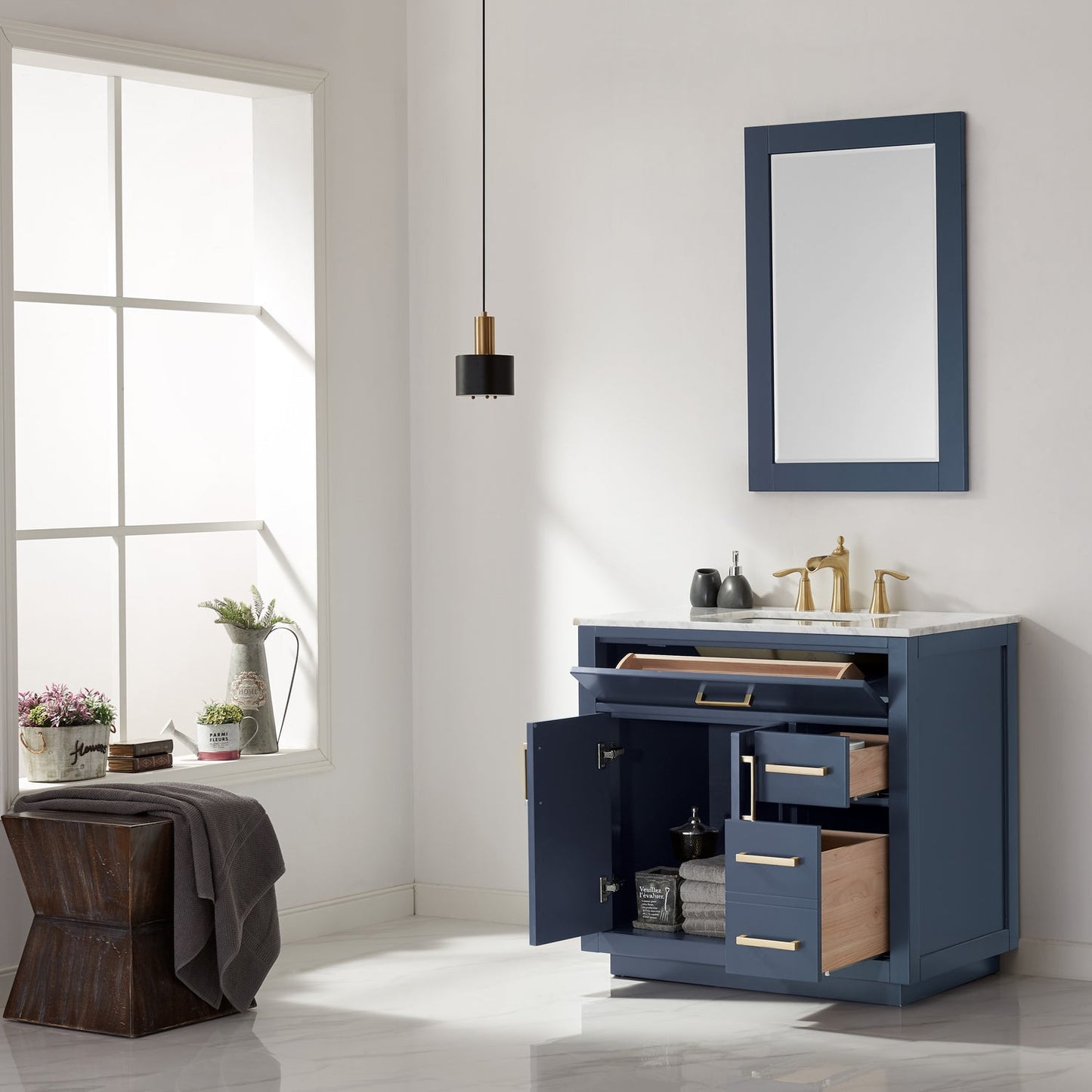 Ivy 36" Single Bathroom Vanity Cabinet Only