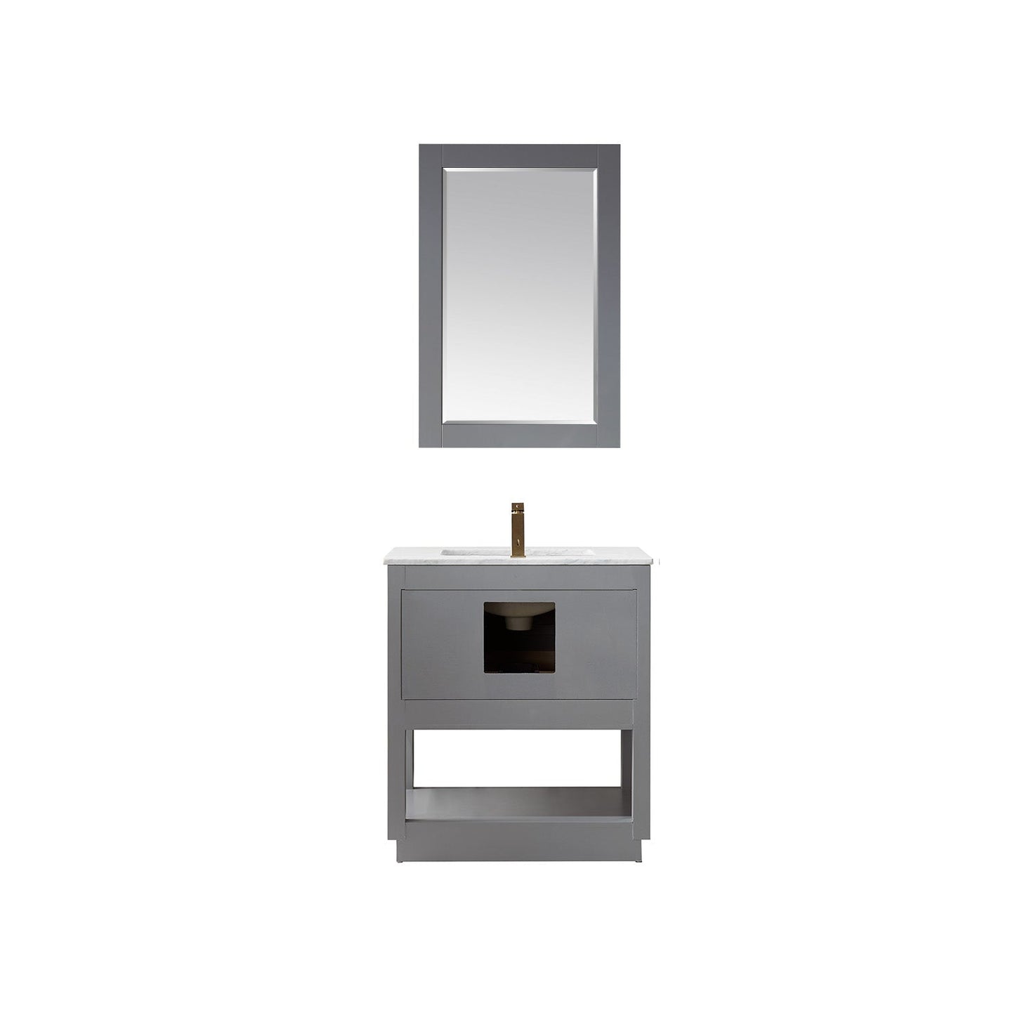 Remi 30" Single Bathroom Vanity Set with Marble Countertop