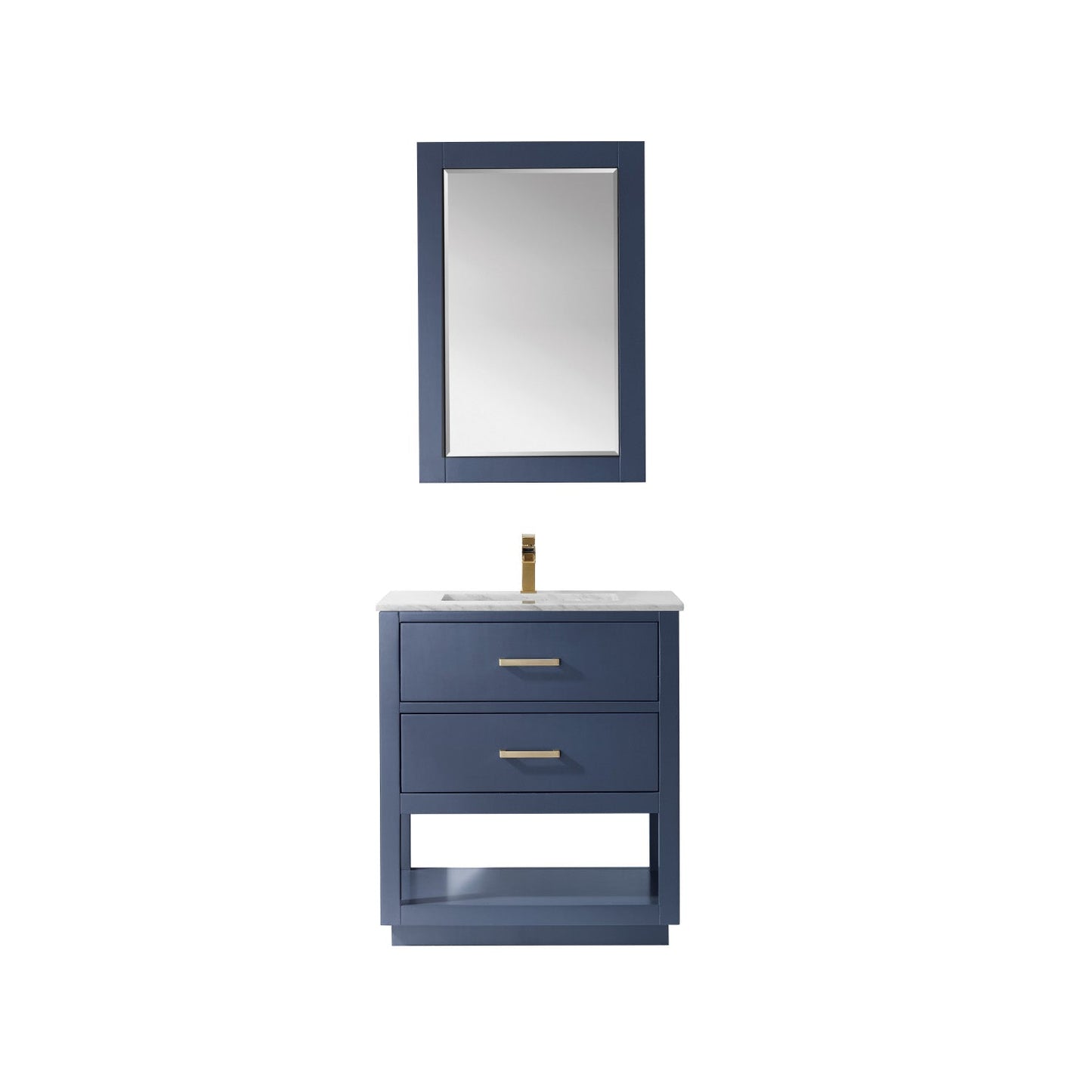 Remi 30" Single Bathroom Vanity Set with Marble Countertop