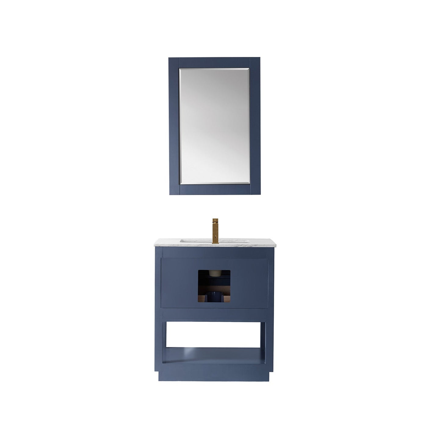 Remi 30" Single Bathroom Vanity Set with Marble Countertop