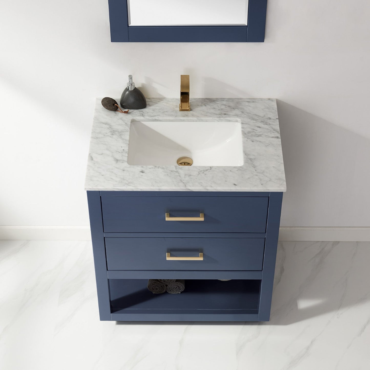 Remi 30" Single Bathroom Vanity Set with Marble Countertop