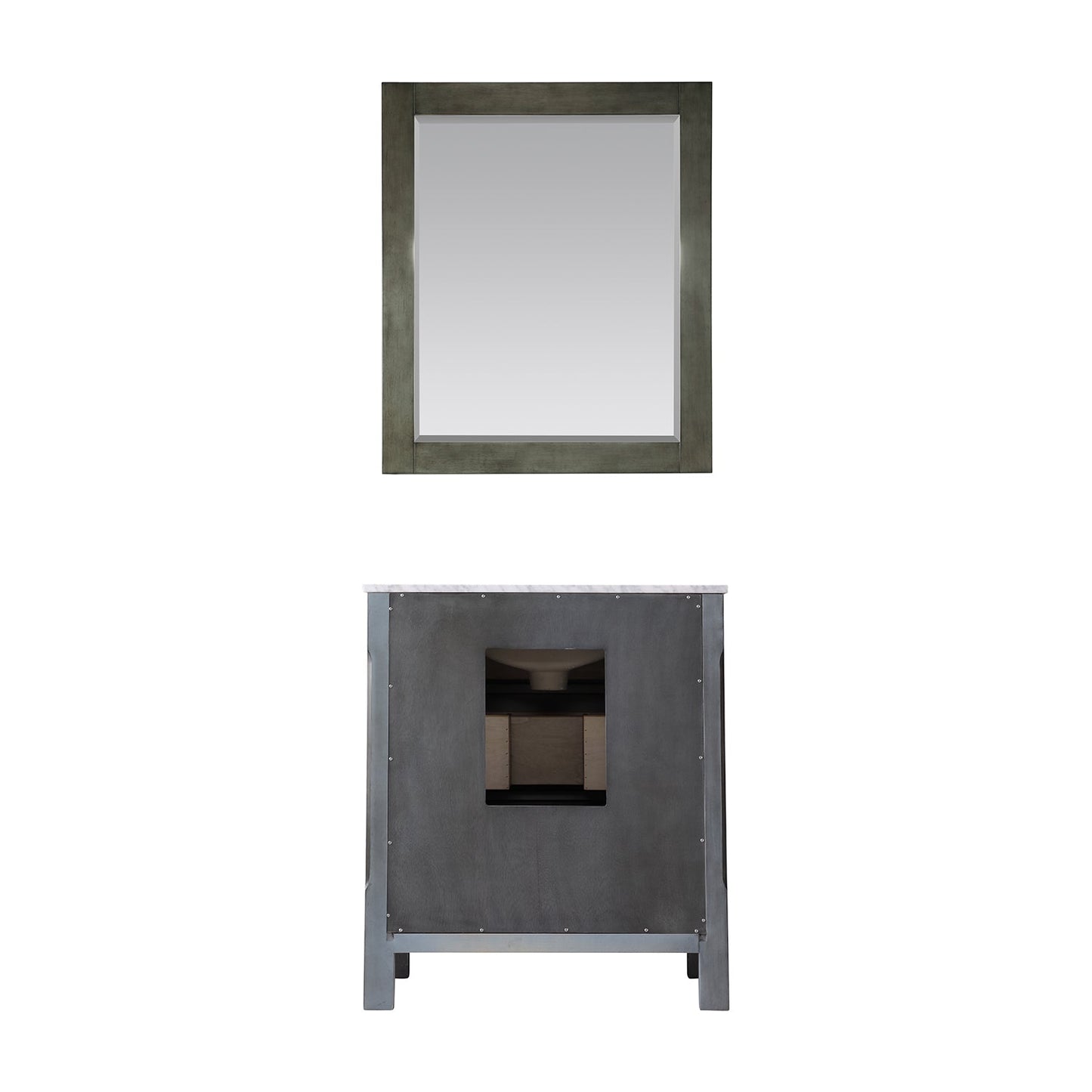 Maribella 30" Single Bathroom Vanity Set with Carrara White Marble Countertop
