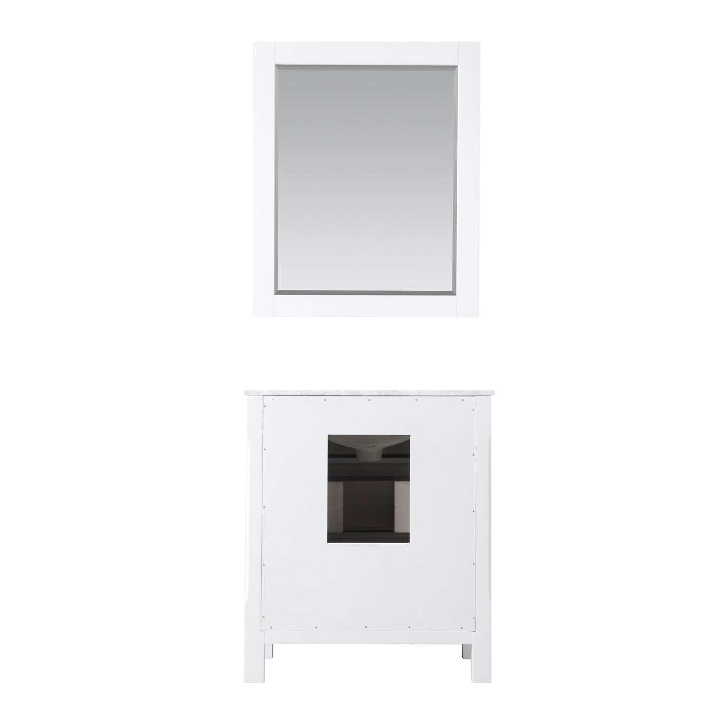 Maribella 30" Single Bathroom Vanity Set with Carrara White Marble Countertop