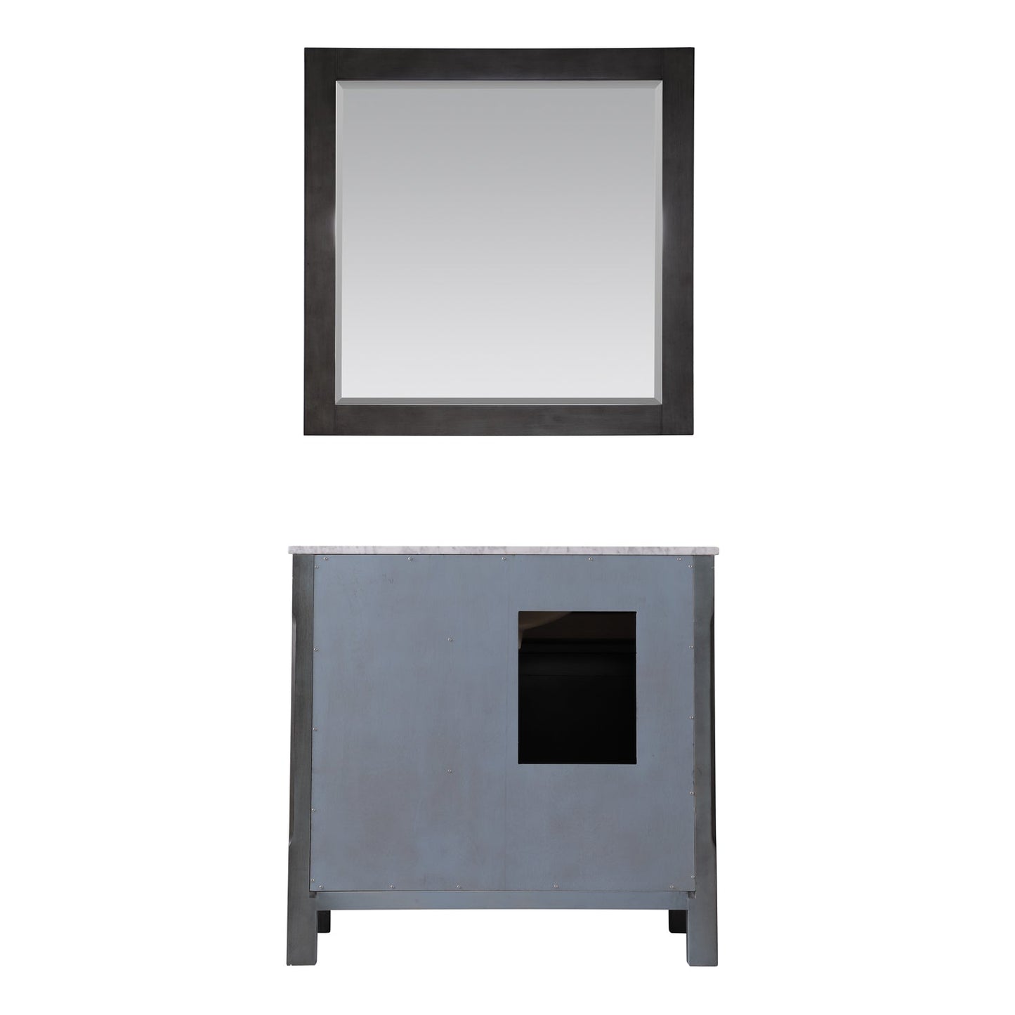 Maribella 36" Single Bathroom Vanity Set with Carrara White Marble Countertop