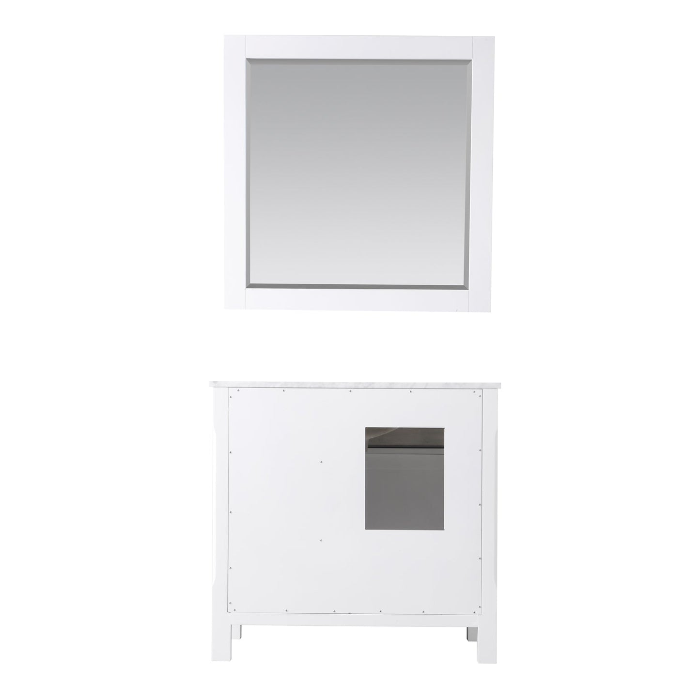 Maribella 36" Single Bathroom Vanity Set with Carrara White Marble Countertop