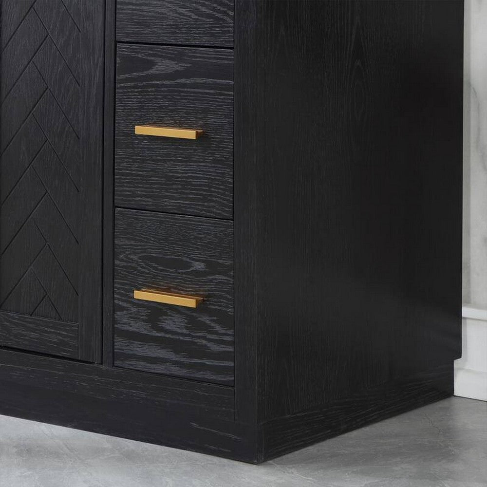 84 Inch Freestanding Double Bathroom Vanity Set with Grain White Composite Stone Countertop