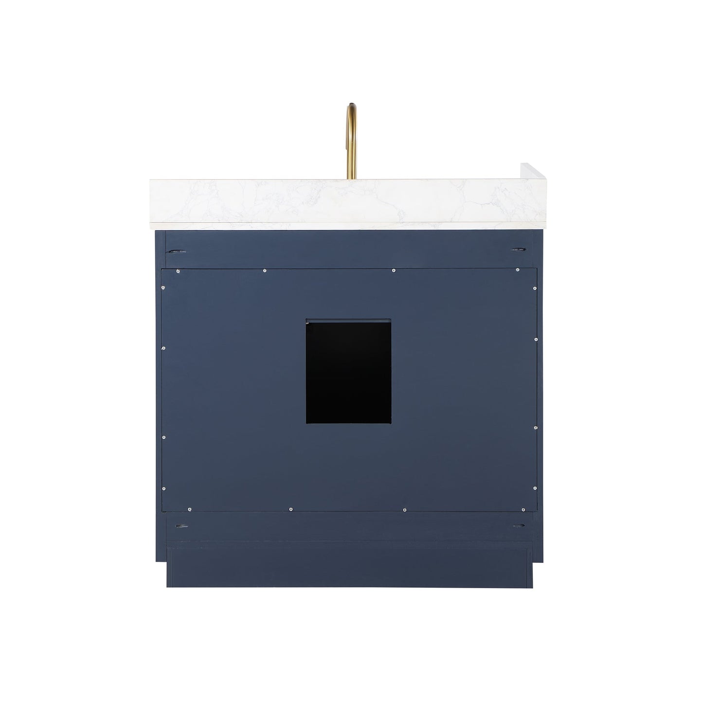 Gavino 36" Single Bathroom Vanity with Grain White Composite Stone Countertop