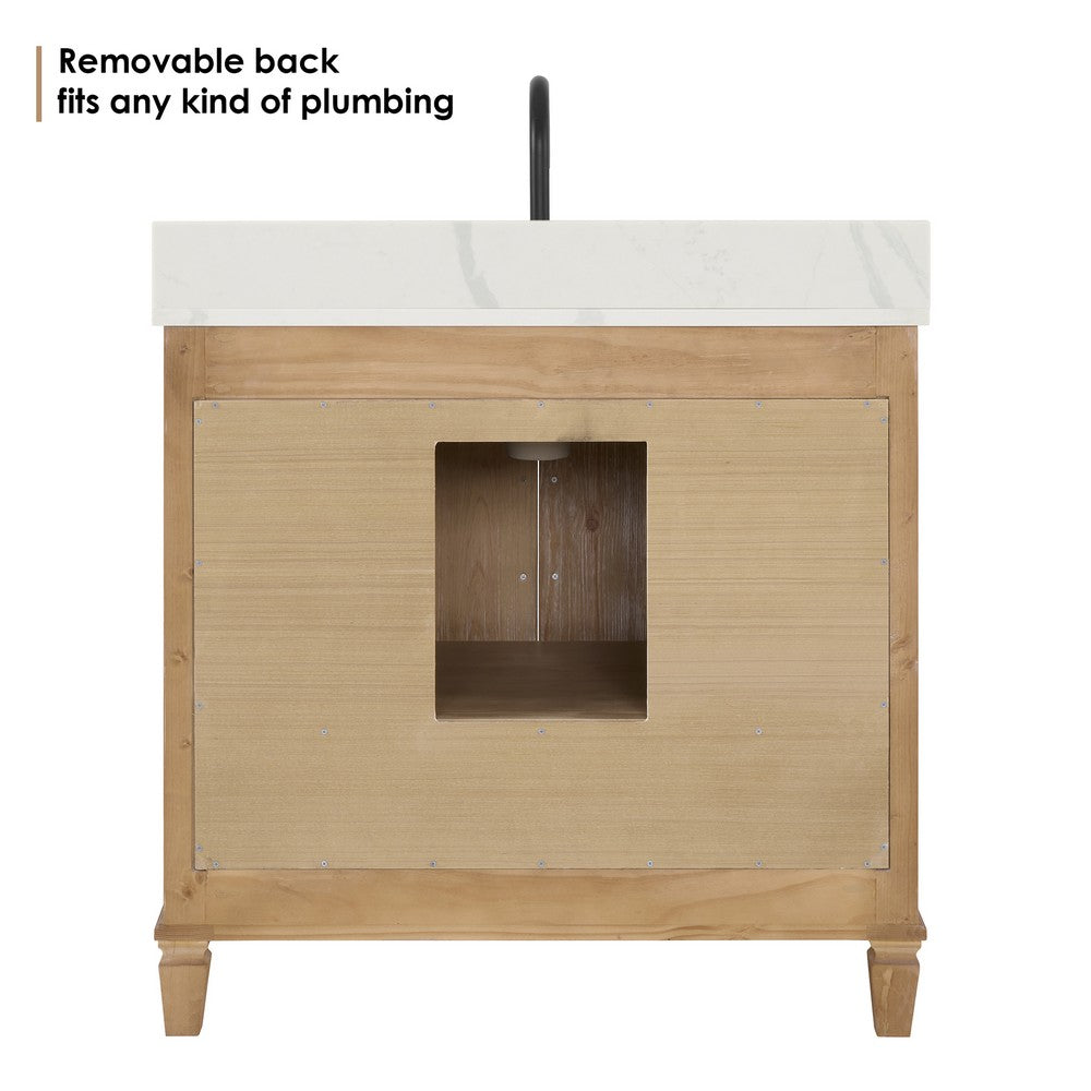 560036-WF-CWQ-NM Solana 36 Inch Single Sink Bathroom Vanity