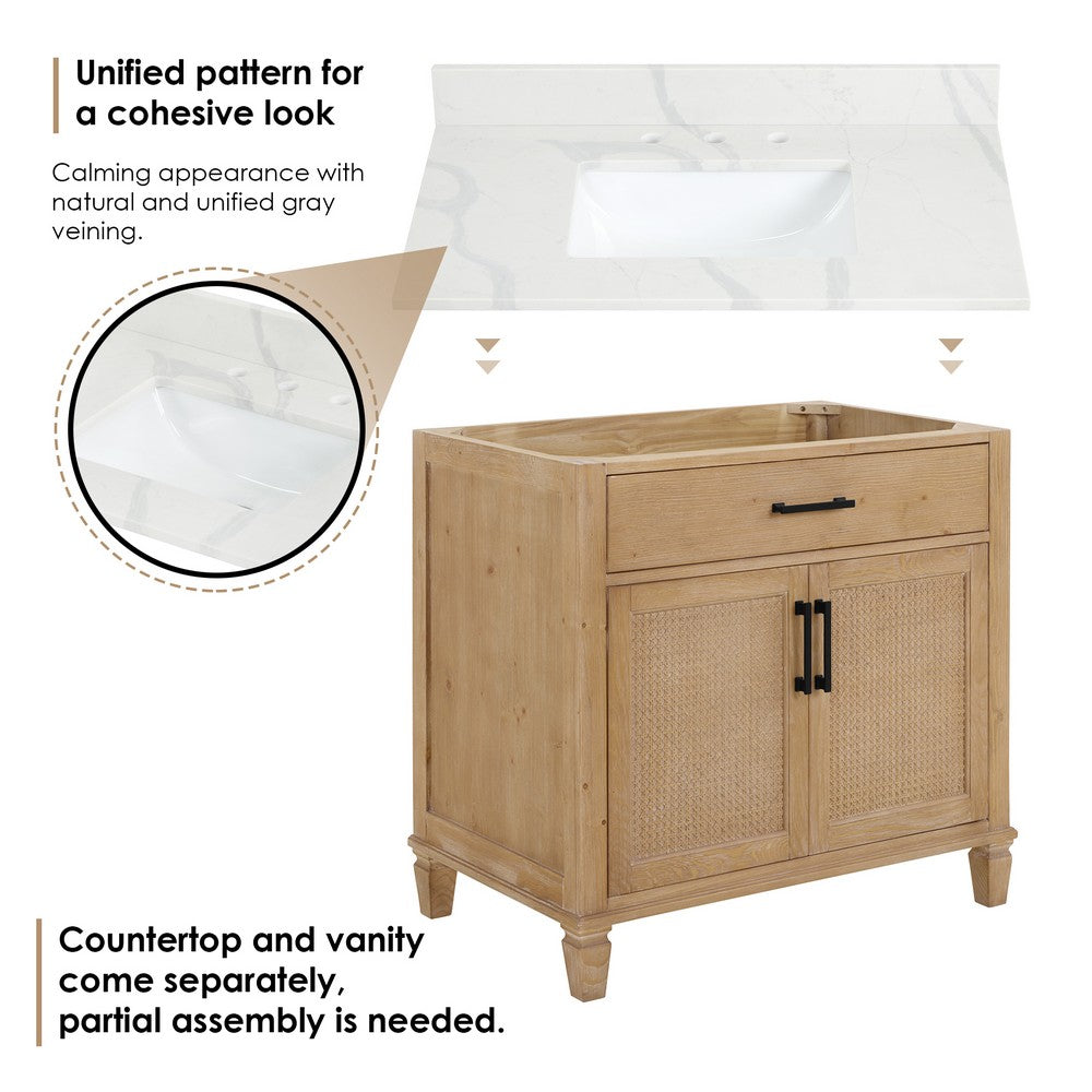 560036-WF-CWQ-NM Solana 36 Inch Single Sink Bathroom Vanity