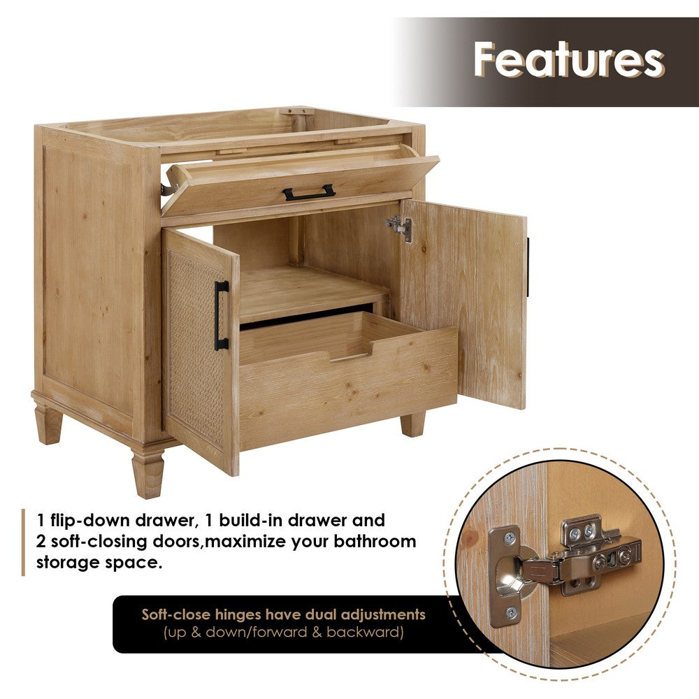 560036-WF-CWQ-NM Solana 36 Inch Single Sink Bathroom Vanity
