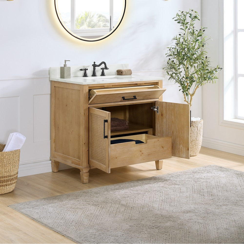 560036-WF-CWQ-NM Solana 36 Inch Single Sink Bathroom Vanity