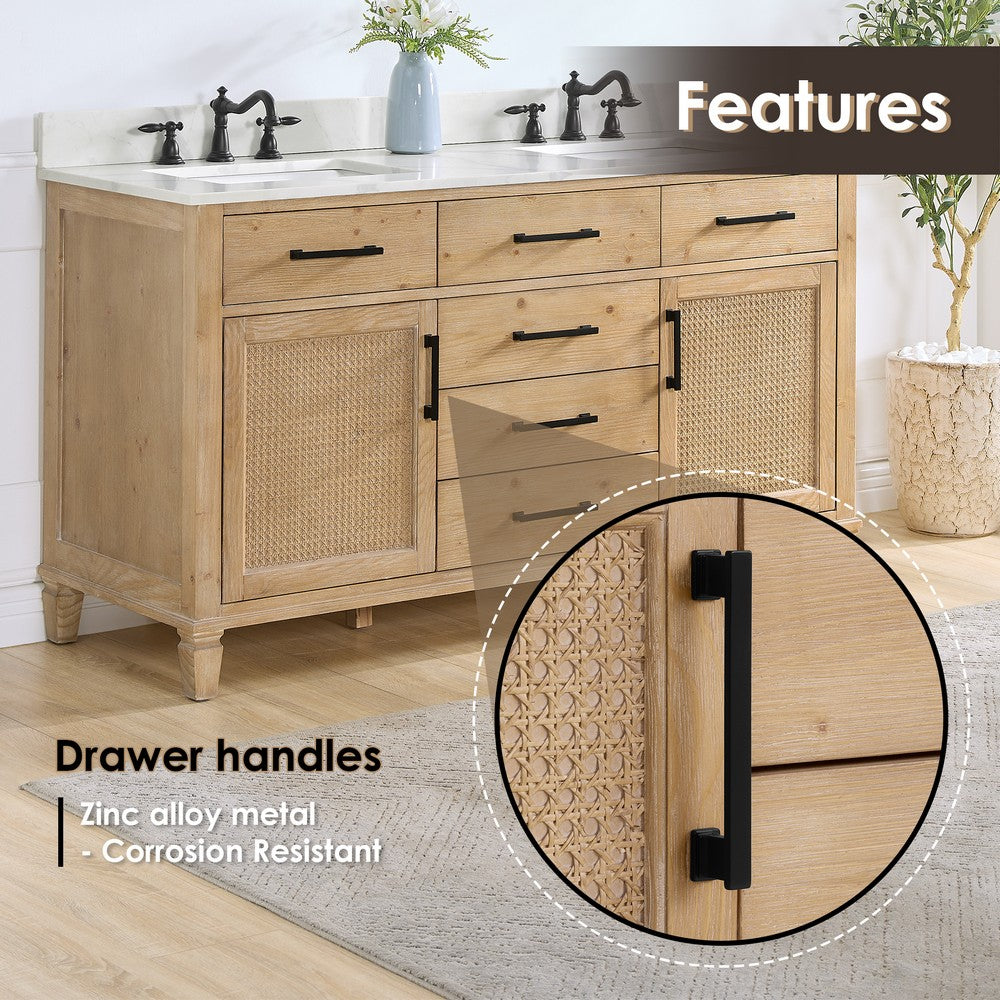 560060-WF-CWQ-NM Solana 60 Inch Double Sink Bathroom Vanity