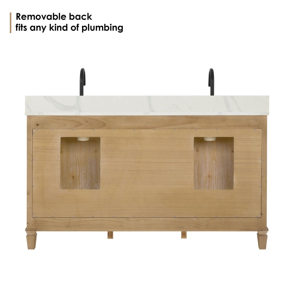 560060-WF-CWQ-NM Solana 60 Inch Double Sink Bathroom Vanity