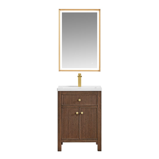 Cerrito 24" Single Bathroom Vanity with White Ceramic Integrated Sink