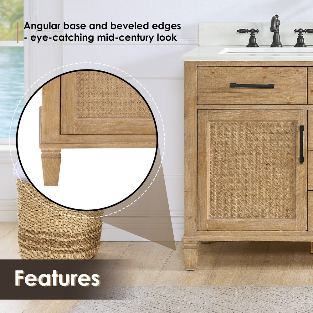 560060-WF-CWQ-NM Solana 60 Inch Double Sink Bathroom Vanity