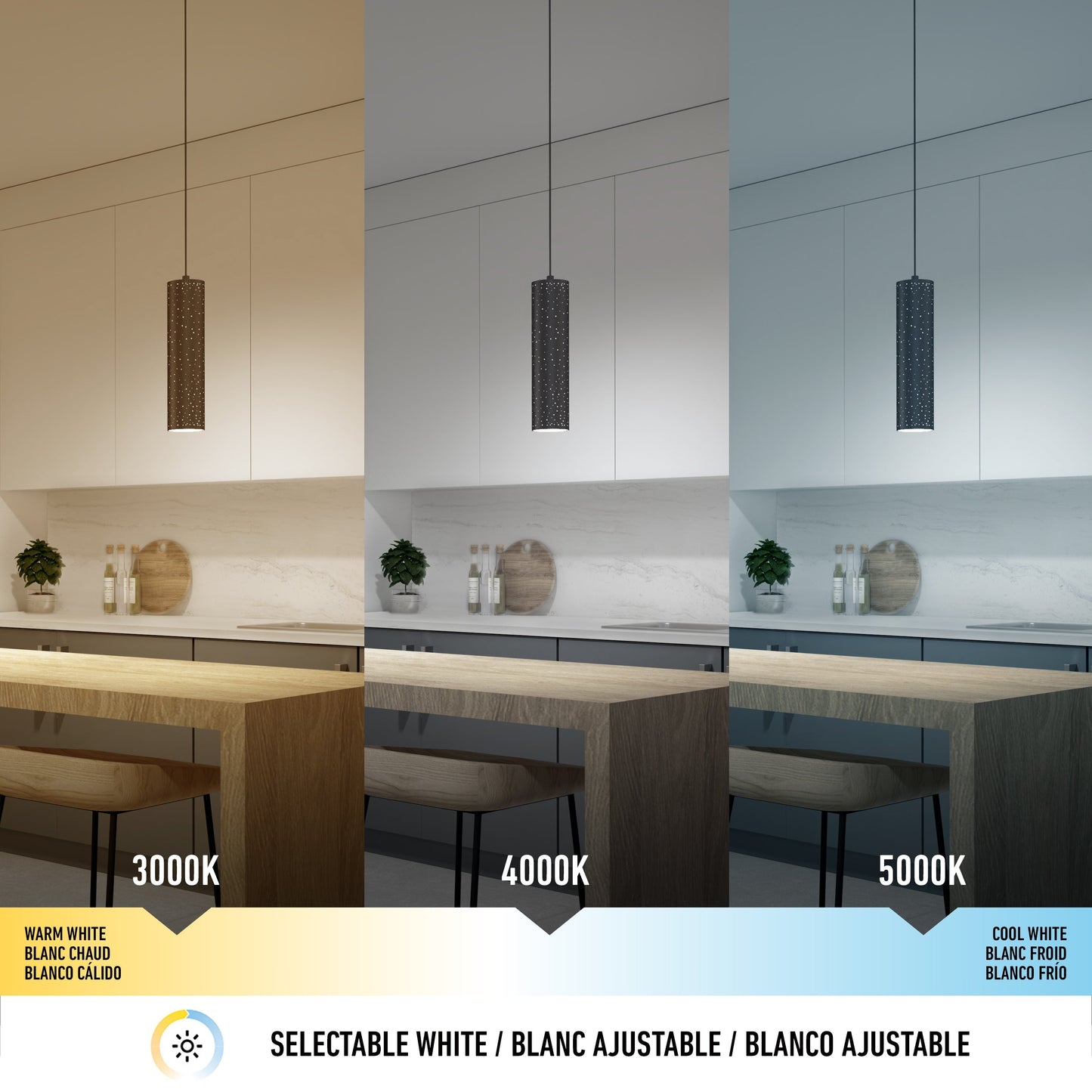 Cosmic modern LED pendant light 3 CCT