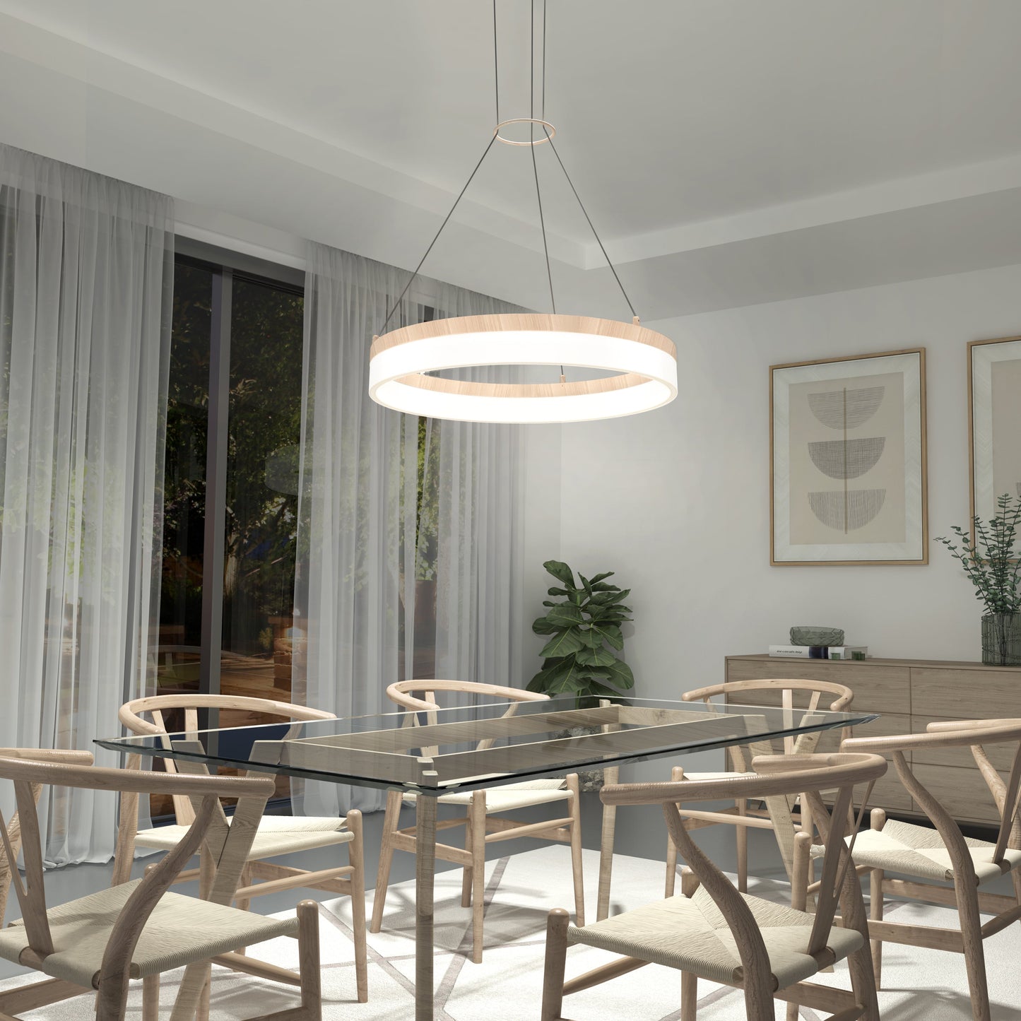Optical LED pendant light 3 CCT