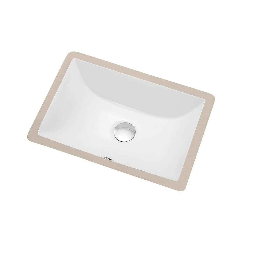 Under Counter Rectangle Ceramic Basin with Overflow CUSN015000