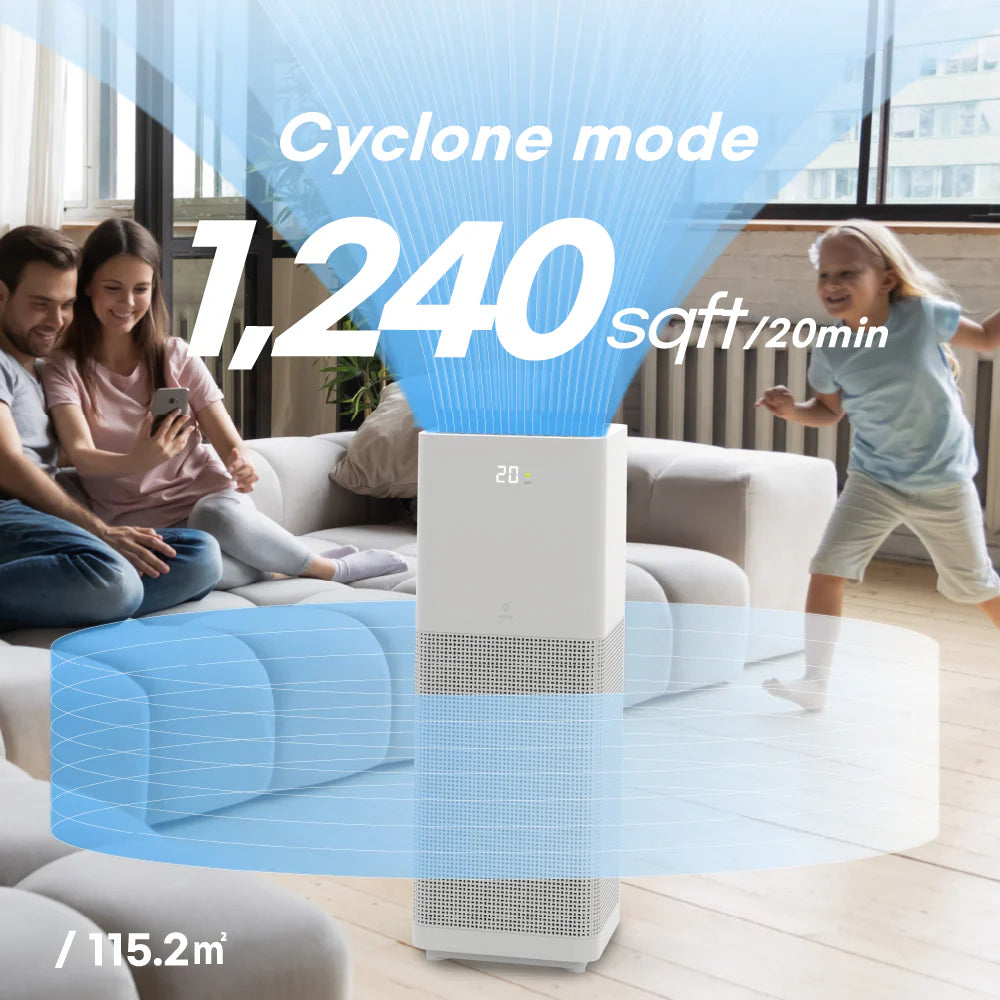 Air Purifier With Cypress Wood (White)