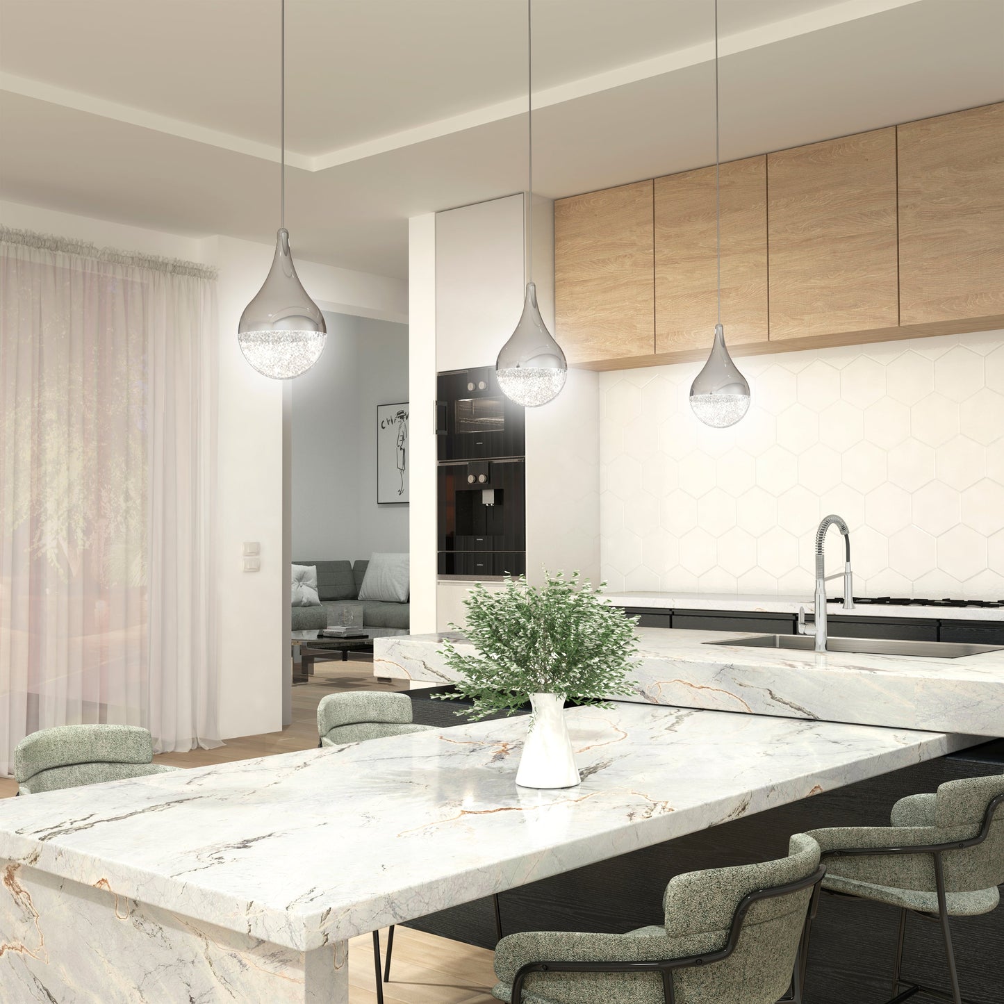 Glitzer LED pendant light