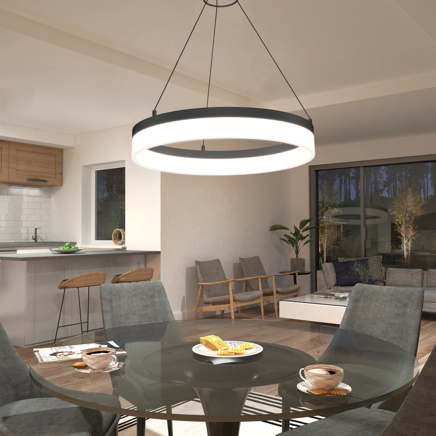 Optical LED pendant light 3 CCT