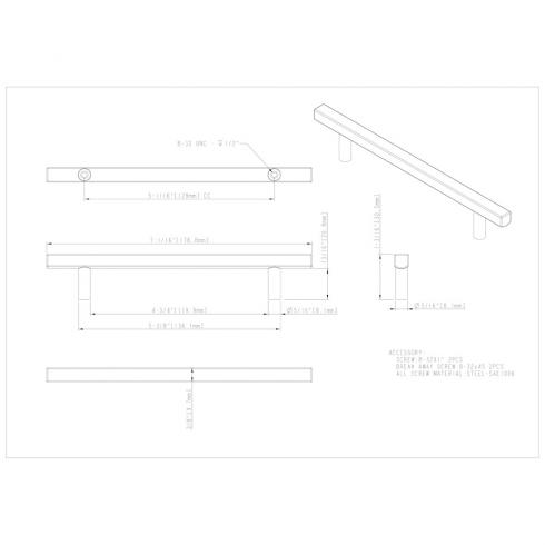Dominique Square Cabinet Bar Pull
