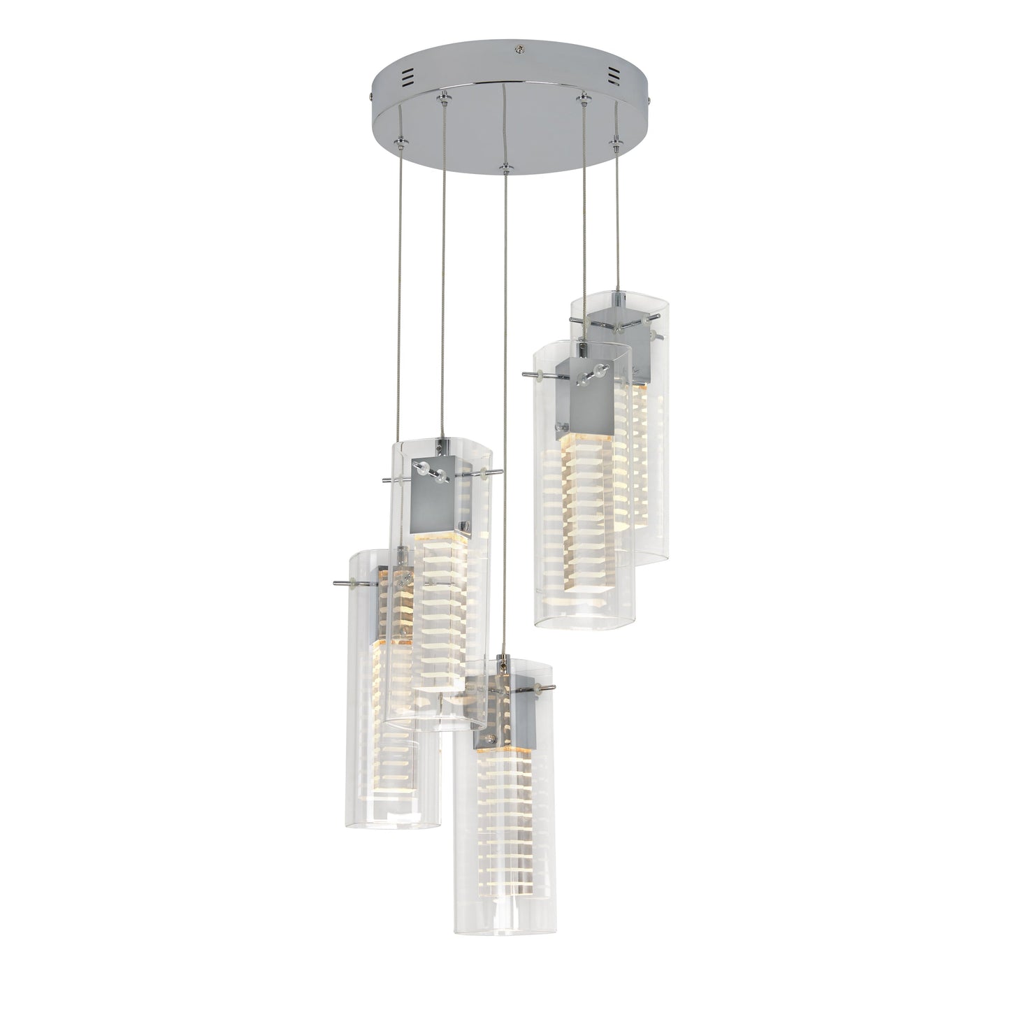 Hologram 5-light LED pendant