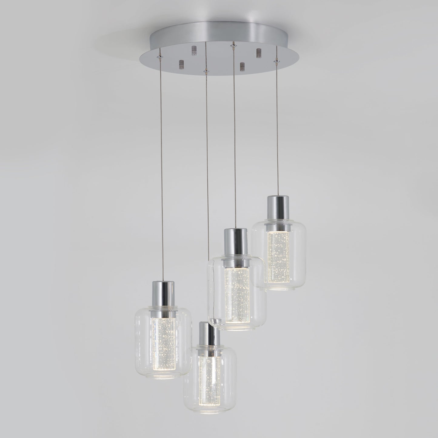 Champagne Globe 4-light LED pendant