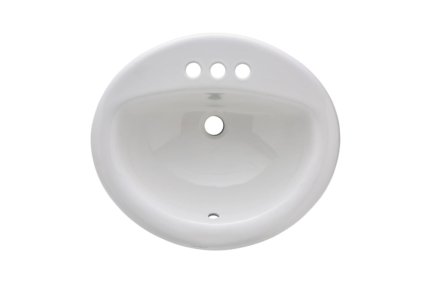 AS2108 20″ x 17″ x 7″ Topmount Lavatory Porcelain Sink (8″ Centerset)