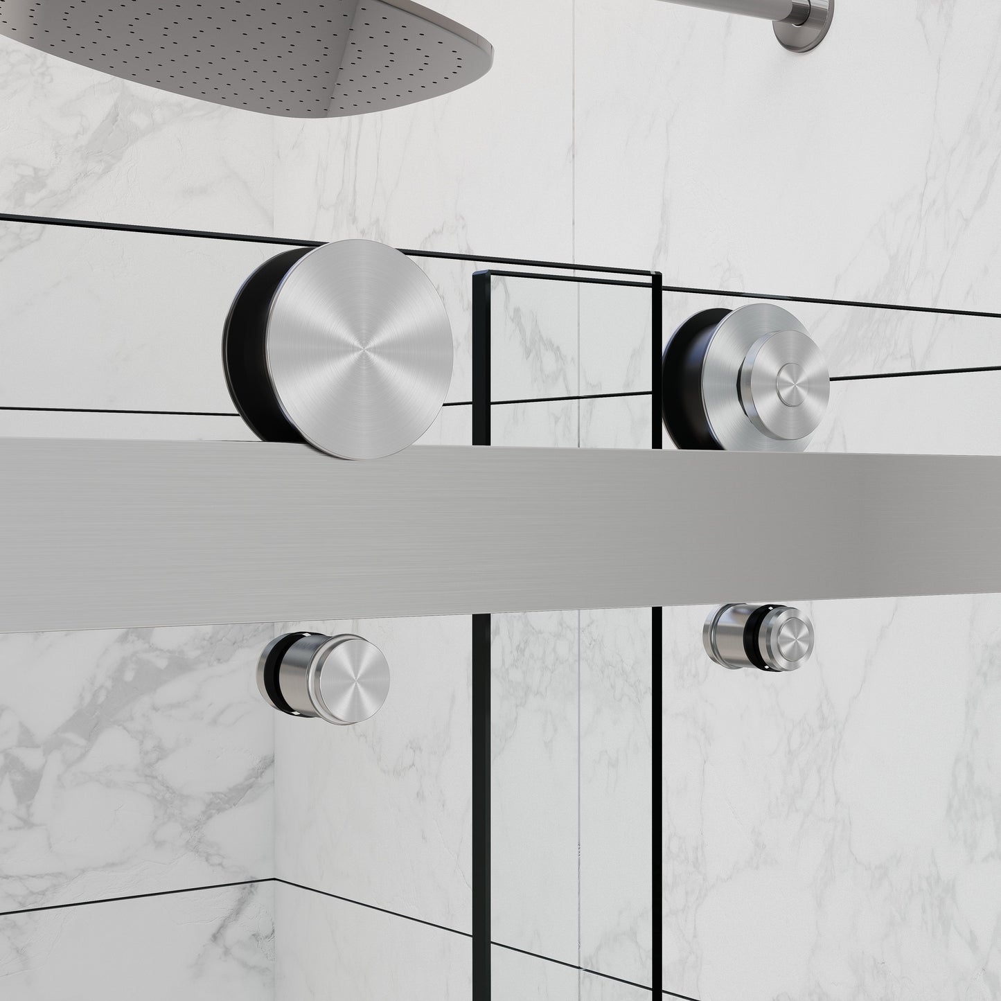 CS Series Semi Frameless Bypass Sliding Shower Doors