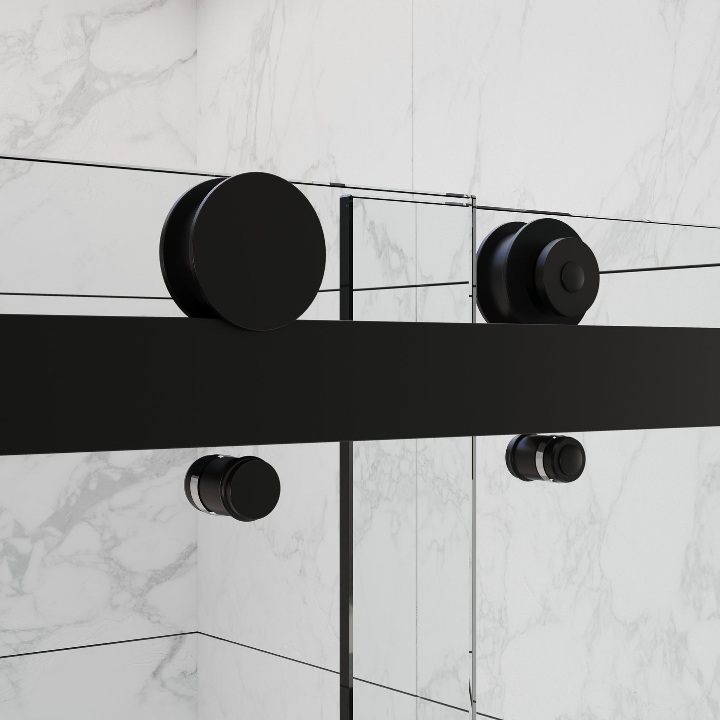 CS Series Semi Frameless Bypass Sliding Shower Doors