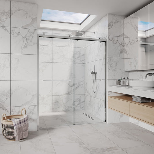 Shower Door CS Series Semi Frameless Bypass Sliding