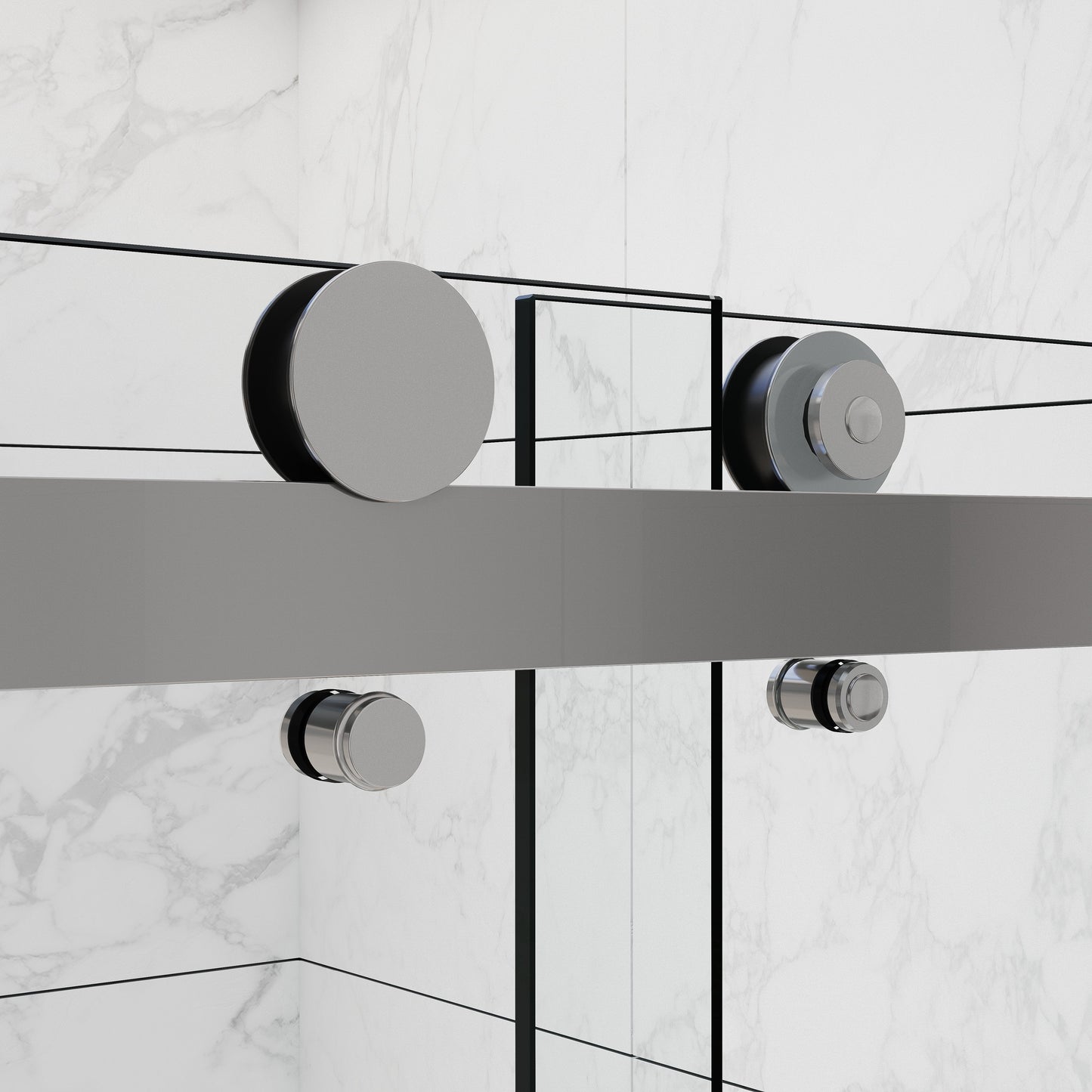CS Series Semi Frameless Bypass Sliding Shower Doors